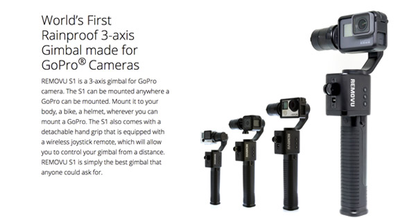 Stabilisateur Gopro Removu S1