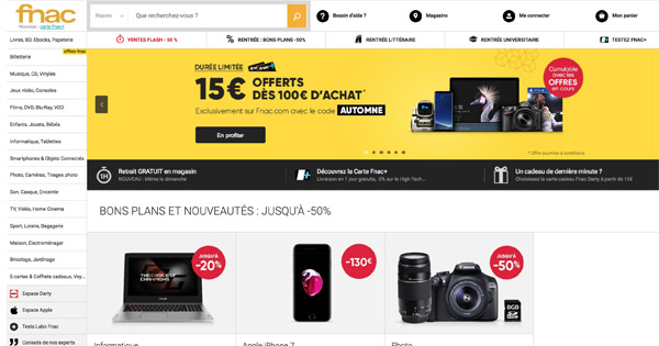 promo Fnac 15 euros