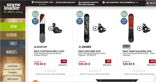 Combien coûte un snowboard - Snowleader