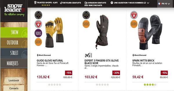 Combien coûtent des gants de ski -Snowleader