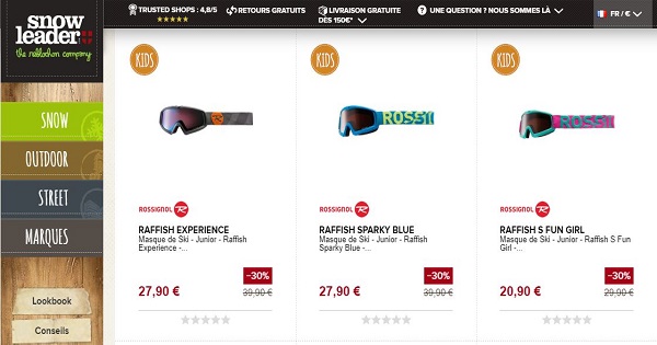 Avis sur les masques Rossignol - enfants - Snowleader