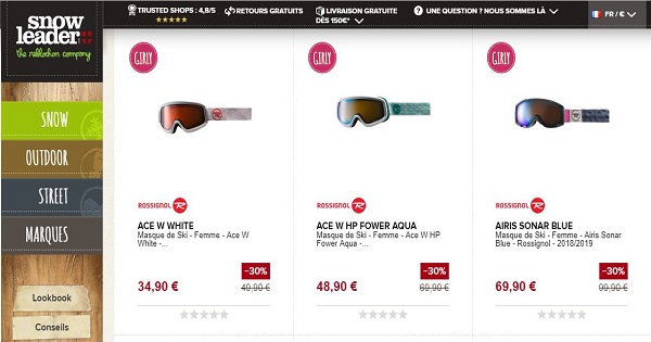 Avis sur les masques Rossignol - femmes - Snowleader
